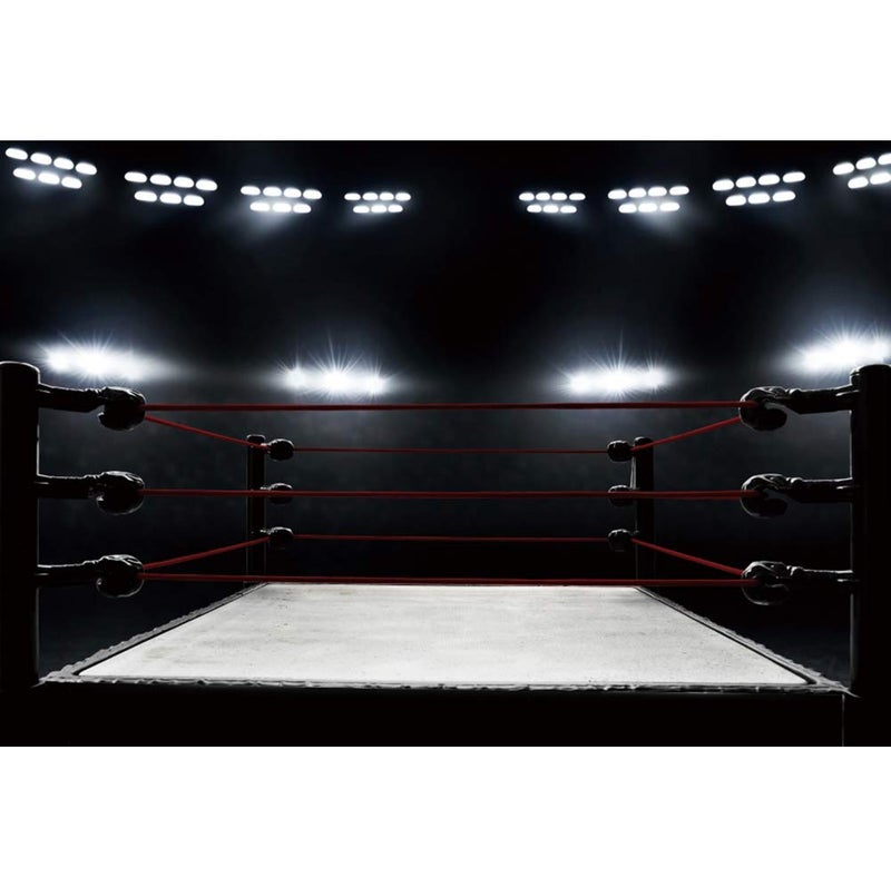DASHAN 7x5ft Boxing Ring Backdrop Squared Circle Contest Event Arena Photography Background Sports Theme Backdrops Boxer Infighter Boys Men Portrait Photo Booth Props